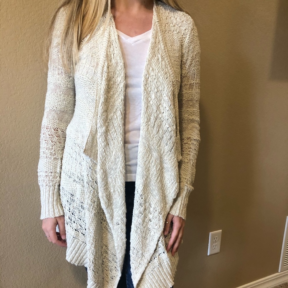 Cream Sweater Cardigan